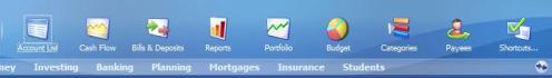 Microsoft Money Toolbar