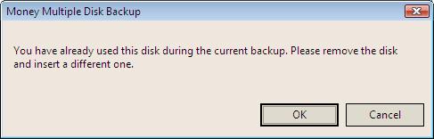 You have already used this disk during the current backup